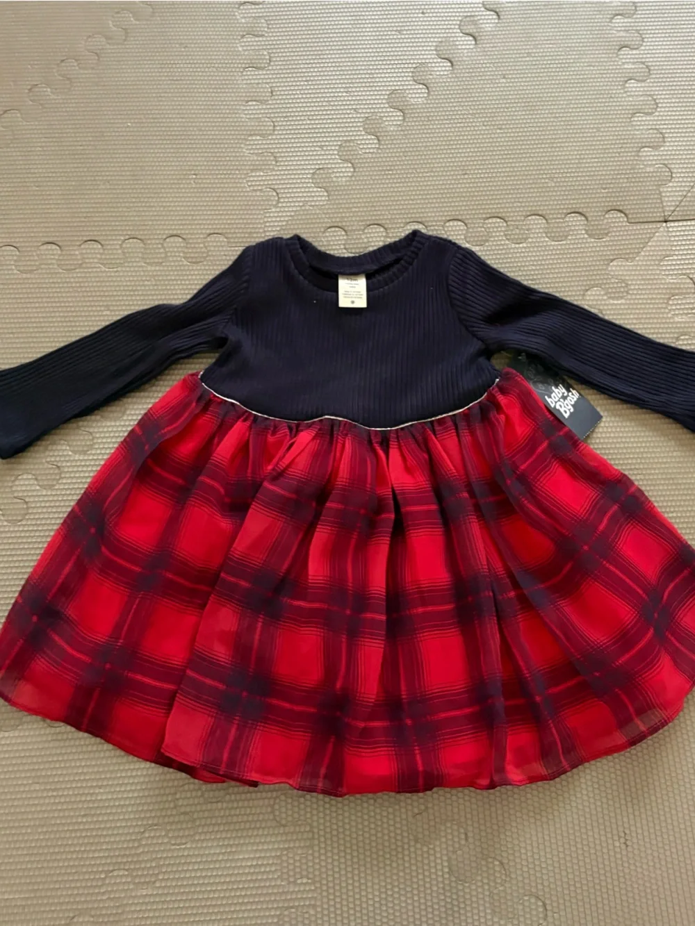 NWT baby Bgosh plaid holiday dress